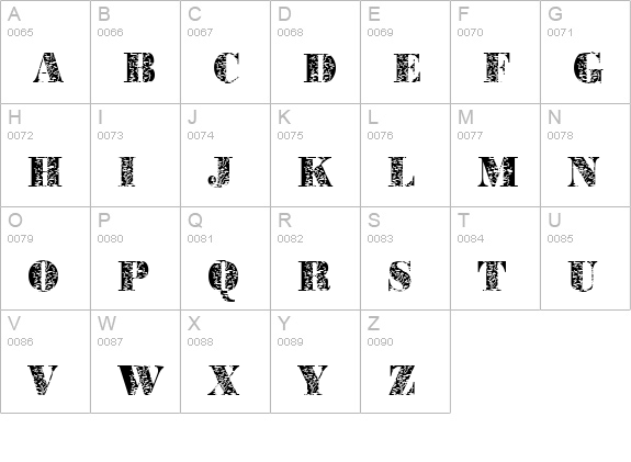 BodoniPlant2-Regular uppercase A-Z preview