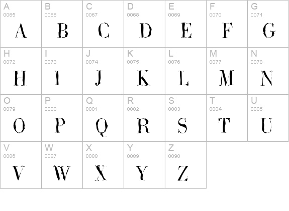 BodoniRandom-Light-Regular uppercase A-Z preview