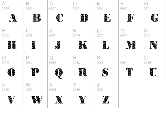 BodoniSpider-Regular uppercase A-Z preview