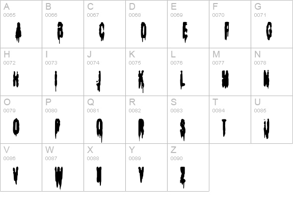Bodybag uppercase A-Z preview