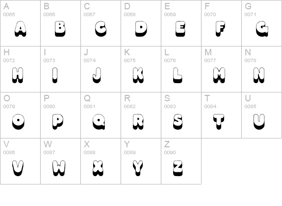 Boggie uppercase A-Z preview