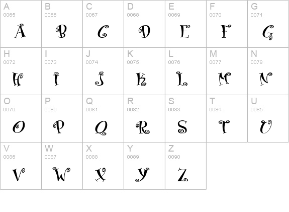 Boingo uppercase A-Z preview