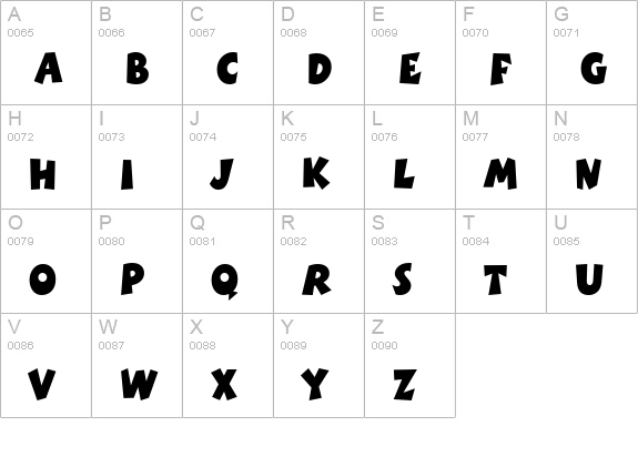 Boink LET Plain uppercase A-Z preview