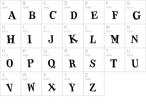 BolbodySemibold uppercase A-Z preview