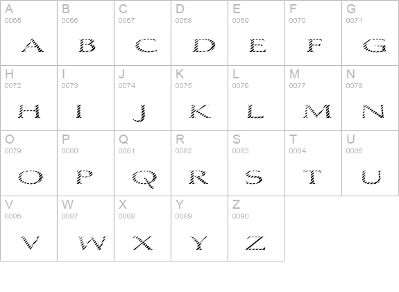 Boldly Go uppercase A-Z preview