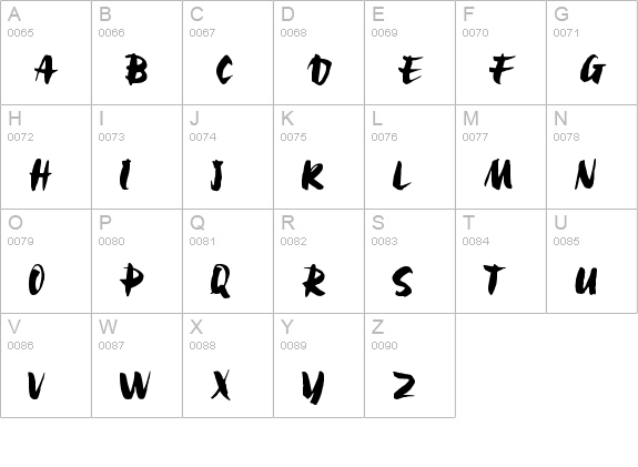 Bolide Regular uppercase A-Z preview