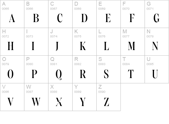 Bolognia Medium uppercase A-Z preview