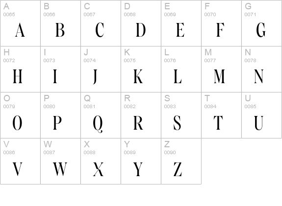Bolognia Regular uppercase A-Z preview