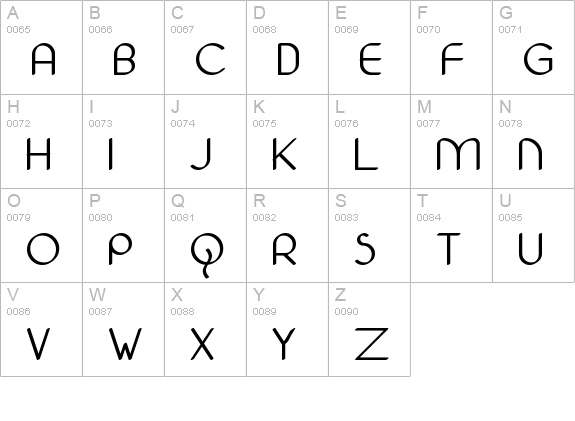Bolonewt uppercase A-Z preview