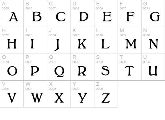Bolton uppercase A-Z preview