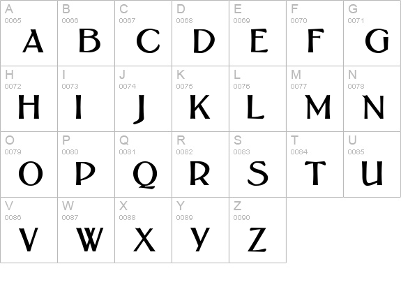 Bolton Sans uppercase A-Z preview