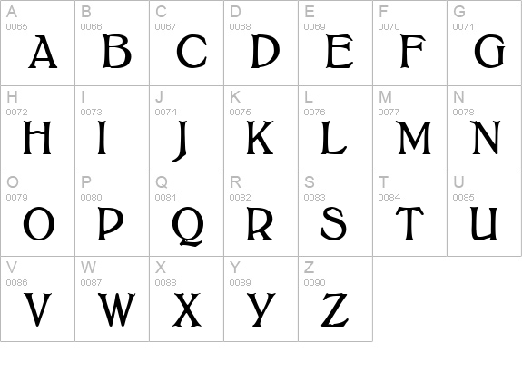 BoltonTitling uppercase A-Z preview