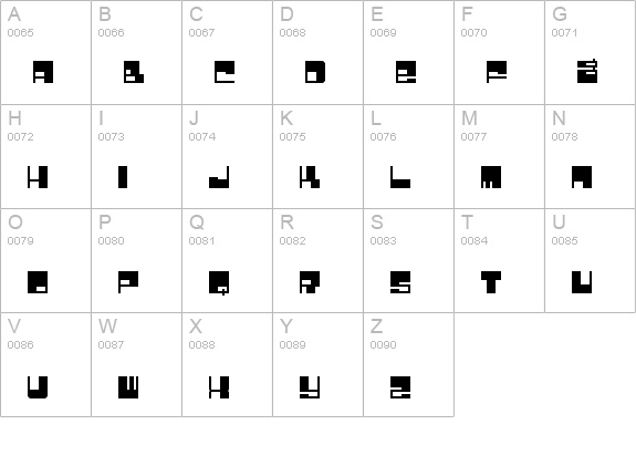 Bomb Factory uppercase A-Z preview