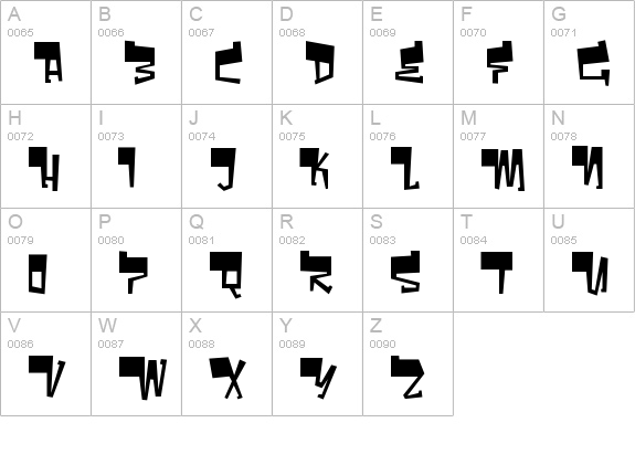Bomr uppercase A-Z preview