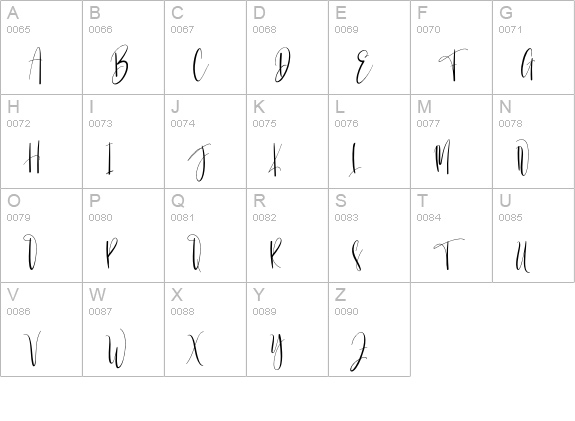 Bonekastar uppercase A-Z preview