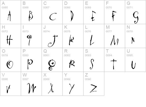BonGuia uppercase A-Z preview