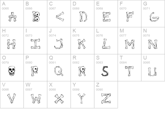 Bonified uppercase A-Z preview
