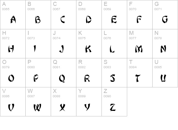 Bonzai Regular uppercase A-Z preview