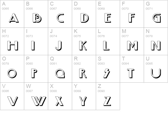Boogie Nights ShadowNF uppercase A-Z preview