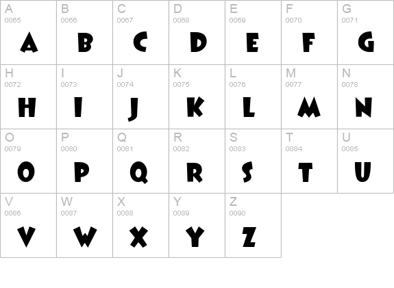 BoogieWoogieHmkBold uppercase A-Z preview