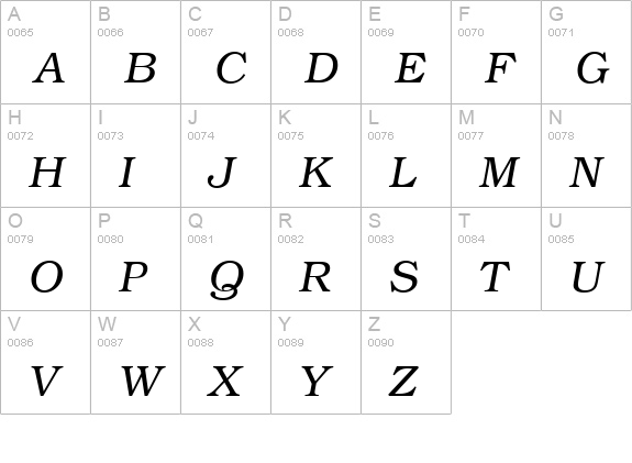 Book-PS-Italic uppercase A-Z preview
