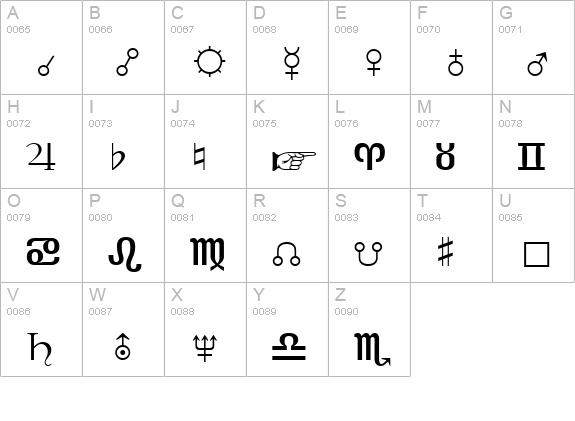 Bookshelf Symbol 3 uppercase A-Z preview