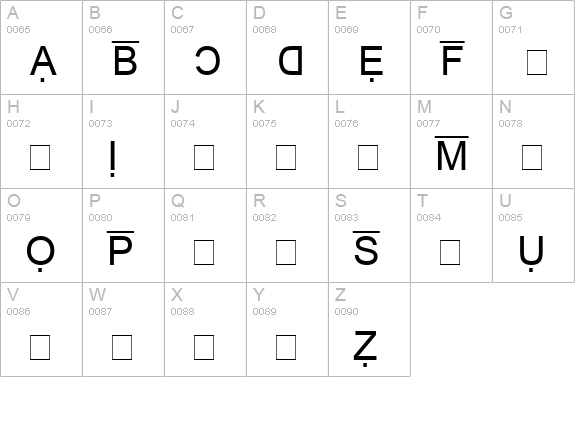 Bookshelf Symbol 4 uppercase A-Z preview
