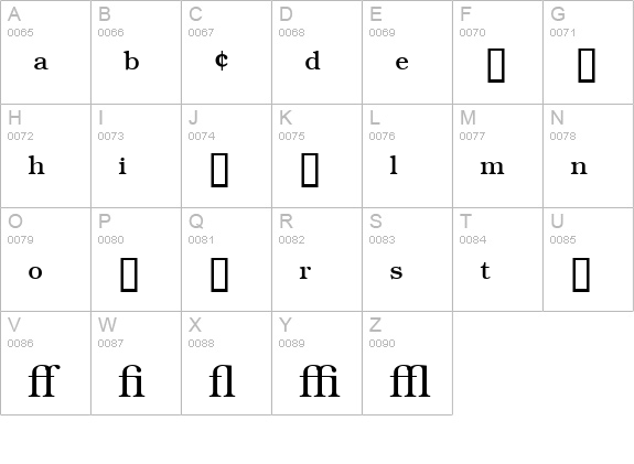 BookwomanExp LightSH uppercase A-Z preview