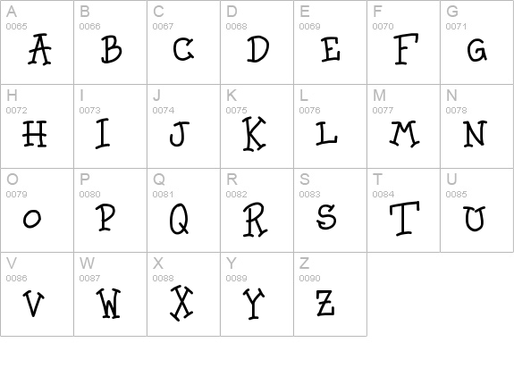 Bookworm uppercase A-Z preview