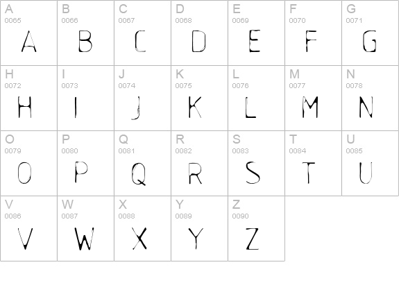 Boomshanker-Light uppercase A-Z preview