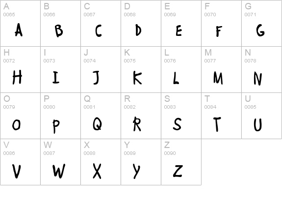 Boopee Bold uppercase A-Z preview