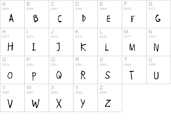 Boopee-Regular uppercase A-Z preview