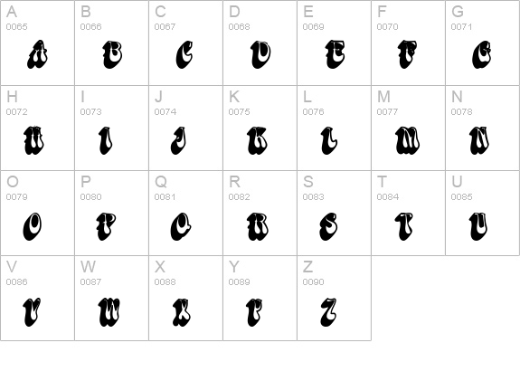 BoopShadow Bold uppercase A-Z preview