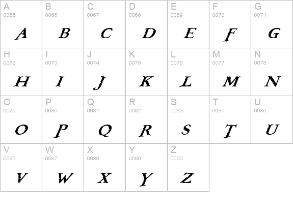 Booter - Five One uppercase A-Z preview