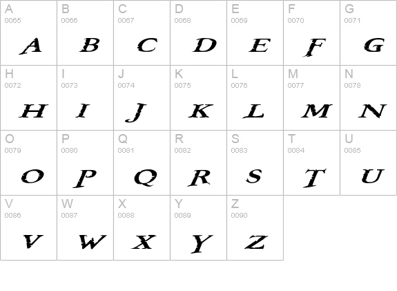 Booter - One One uppercase A-Z preview
