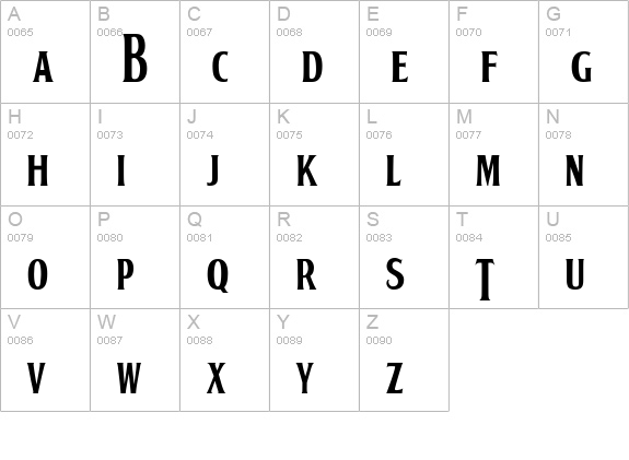 BOOTLE uppercase A-Z preview