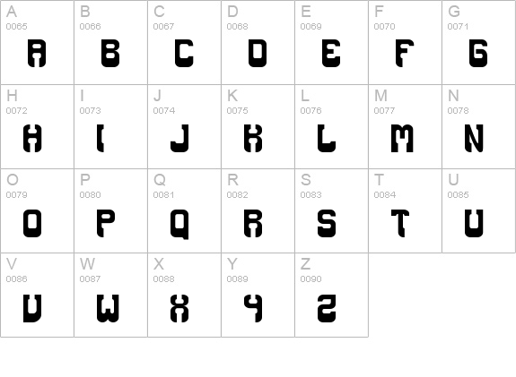 Booze uppercase A-Z preview