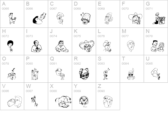BoozeBats uppercase A-Z preview
