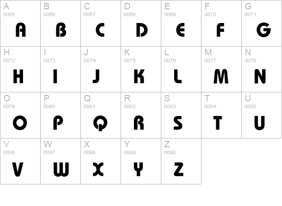 BordeauxHeavy uppercase A-Z preview