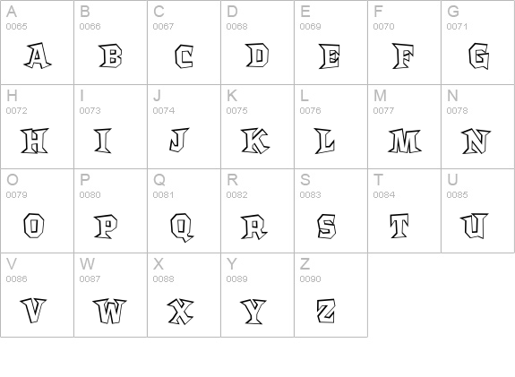 Bordello-Shaded uppercase A-Z preview