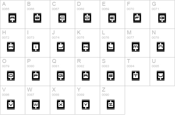 Border Base Future uppercase A-Z preview