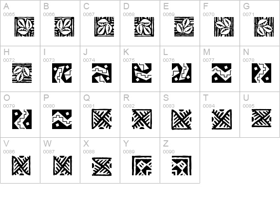 BorderFont Culturals Plain uppercase A-Z preview