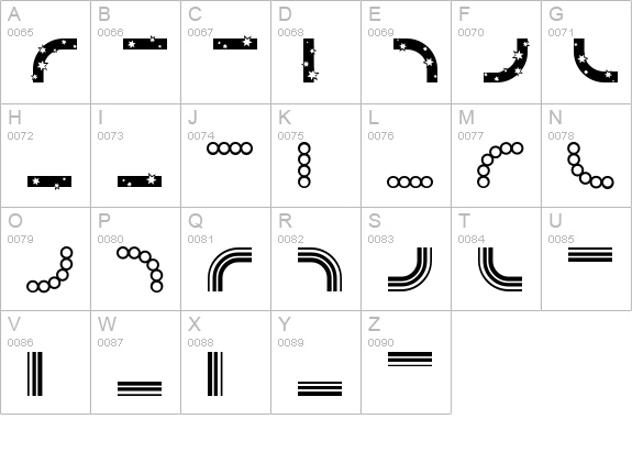 BorderMon Series 1 uppercase A-Z preview