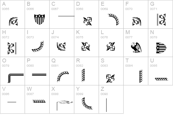 BordersOrnamentsP01 uppercase A-Z preview