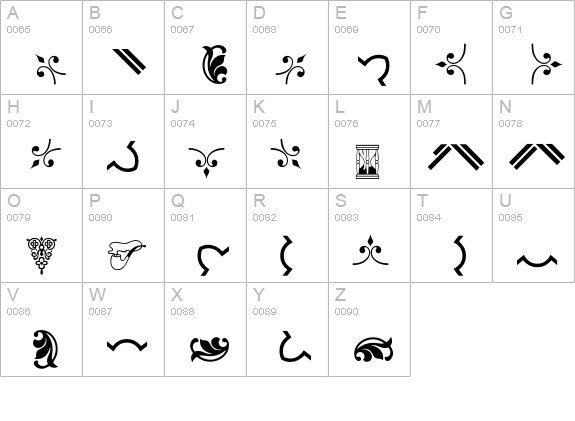 BordersOrnamentsP03 uppercase A-Z preview