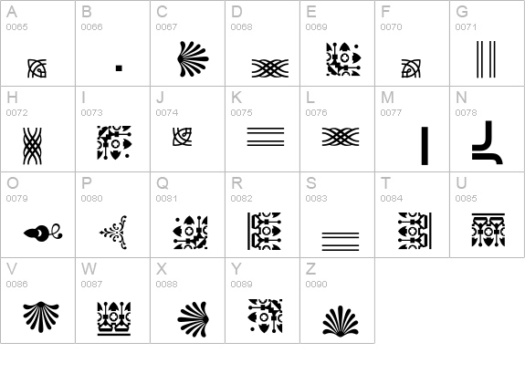 BordersOrnamentsP04 uppercase A-Z preview