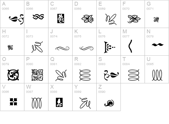 BordersOrnamentsP06 uppercase A-Z preview