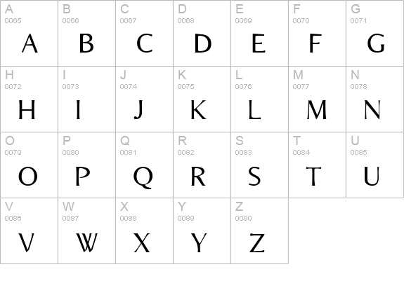 Bordini (Unregistered) uppercase A-Z preview
