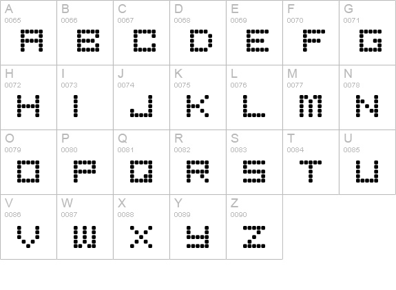 Bored-Regular uppercase A-Z preview