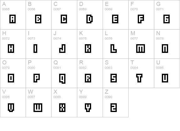 Borgnine uppercase A-Z preview